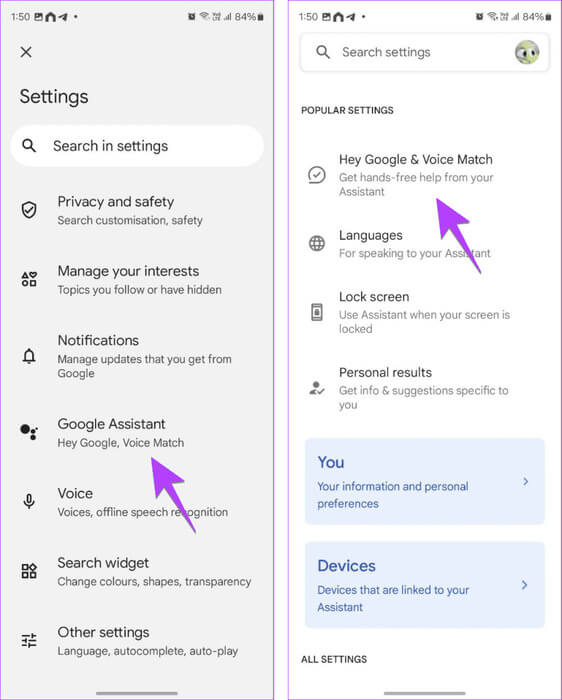 Google-App-settings-Voice-822x1024-1 كيفية فتح Google Assistant على Samsung وهواتف Android الأخرى
