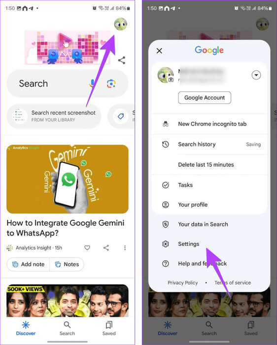 Google-App-settings-open-822x1024-1 كيفية فتح Google Assistant على Samsung وهواتف Android الأخرى