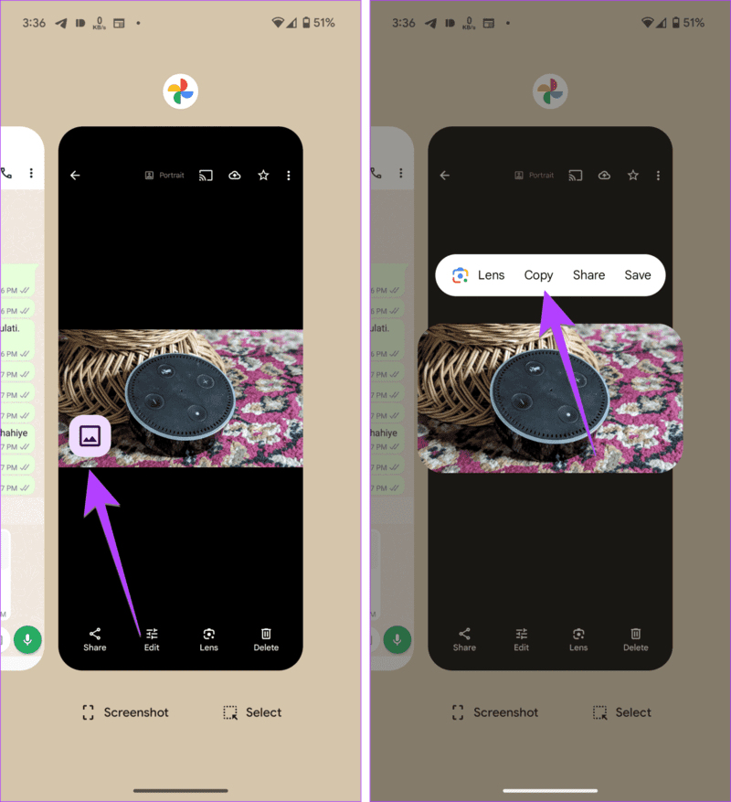 Google-Pixel-Copy-Image-to-clipboard-recent-screen-1401x1536-1 كيفية نسخ ولصق الصور على Android