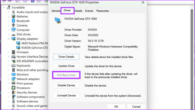 Head-to-the-Driver-tab-and-select-Roll-Back-Driver-682x385-1 كيفية إصلاح DaVinci Resolve "وضع معالجة GPU غير المدعوم" على Windows في عام 2023
