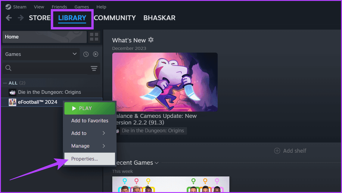 Head-to-the-Library-tab-right-click-on-the-game-and-select-Properties 10 طرق لإصلاح عدم عمل مشاركة العائلة لـ Steam على Windows 11