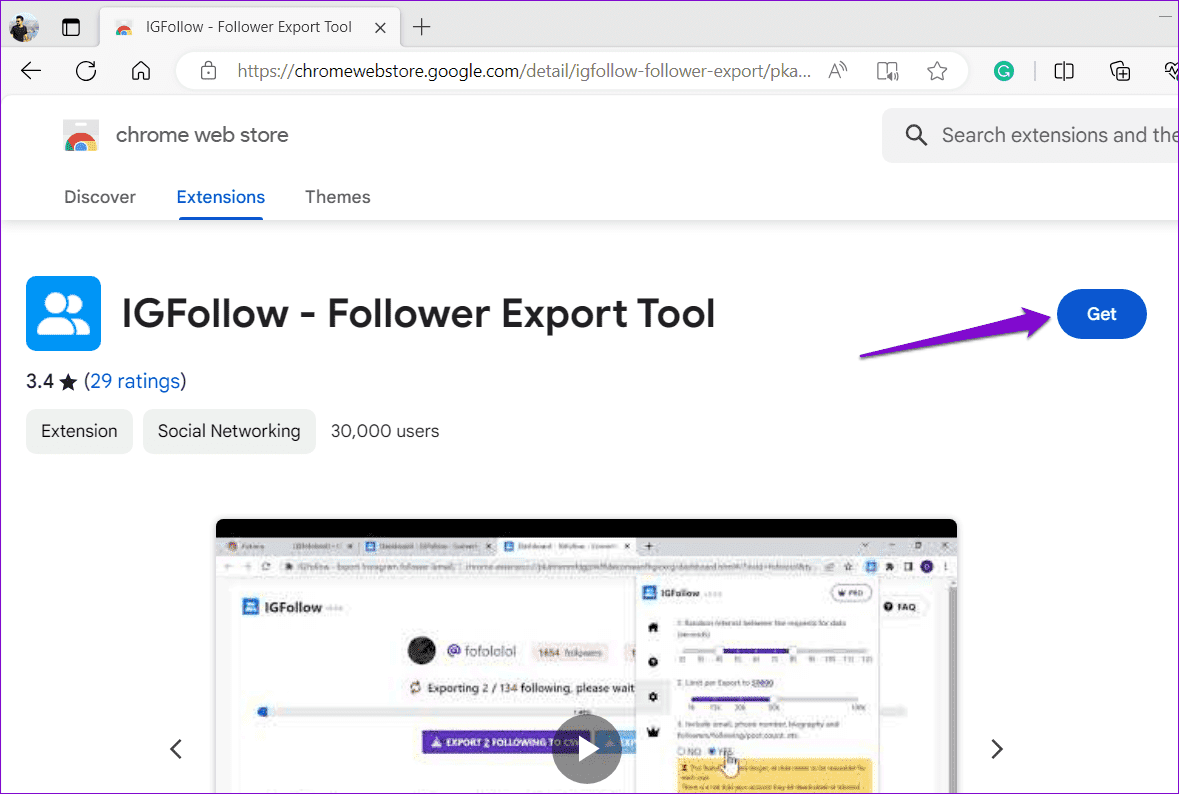 IGFollow-Extension كيفية رؤية المتابعين الجدد على Instagram