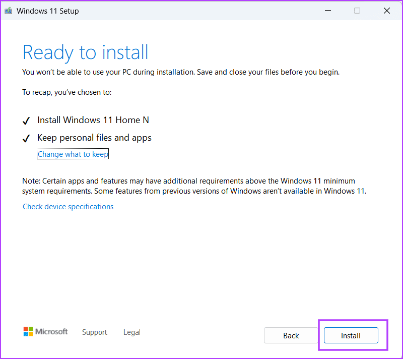 In-Place-upgrade-6-3 أفضل 7 طرق لإصلاح مشكلة فقدان Copilot في Windows 11