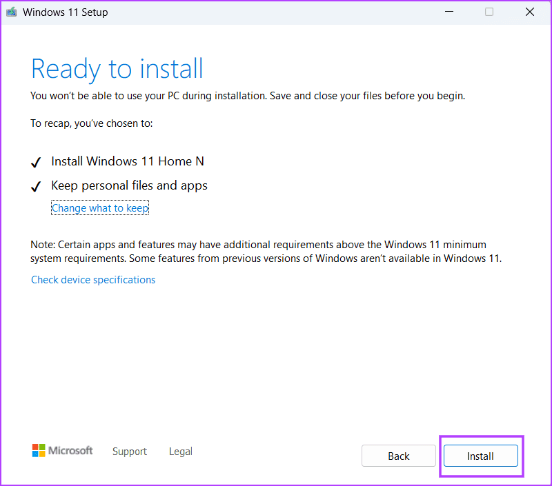 In-Place-upgrade-6-4 أفضل 7 إصلاحات لخطأ "فشل تعداد الكائنات في الحاوية" على Windows