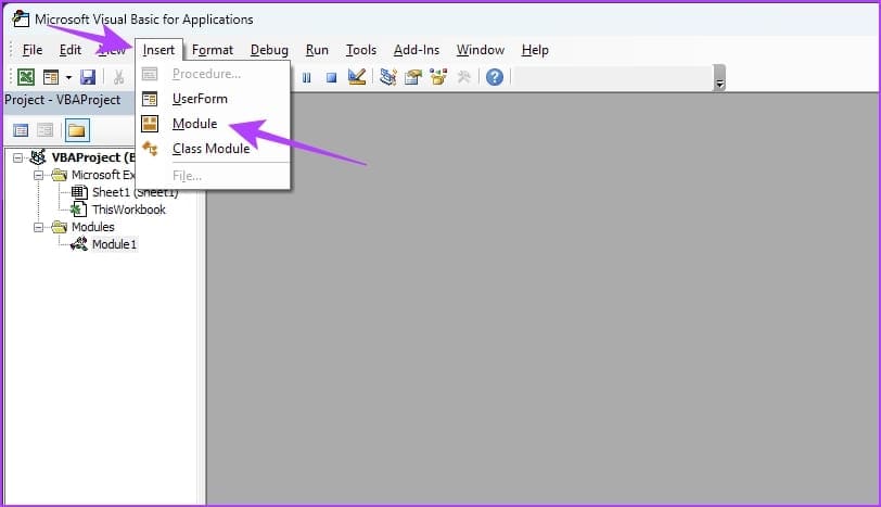 Insert-Module كيفية إيقاف تشغيل قفل التمرير في Excel على Windows وMac