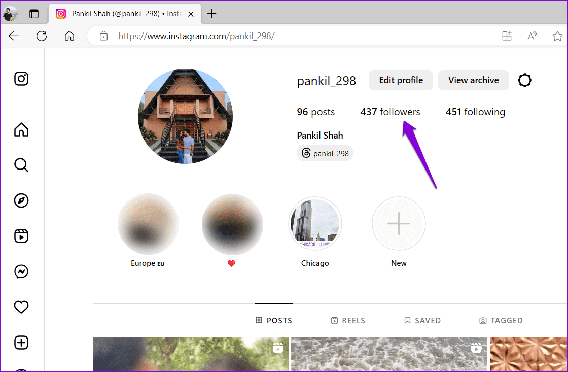 Instagram-Followers-on-Web كيفية رؤية المتابعين الجدد على Instagram