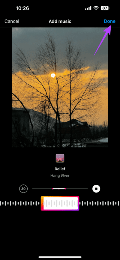 Instagram-music-17-709x1536-1 8 طرق لإصلاح مشكلة عدم ظهور الموسيقى في منشور Instagram