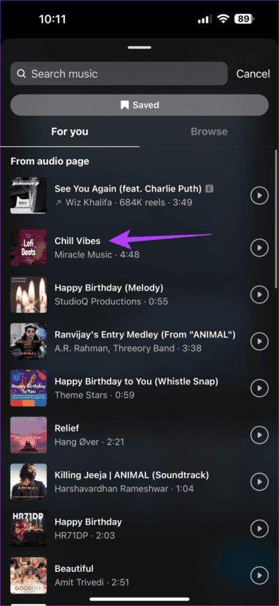 Instagram-music-7-709x1536-1 8 طرق لإصلاح مشكلة عدم ظهور الموسيقى في منشور Instagram