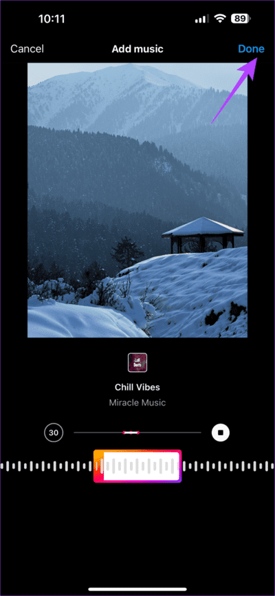 Instagram-music-8-709x1536-1 8 طرق لإصلاح مشكلة عدم ظهور الموسيقى في منشور Instagram