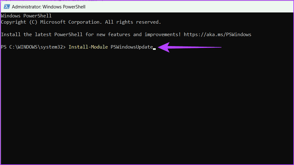 Install-the-Windows-Update-Module 8 طرق لإصلاح خطأ التثبيت 0x80070103 على Windows 11