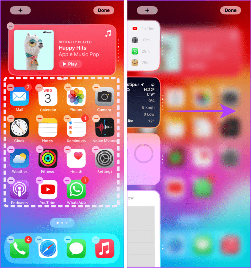 Jiggle-Mode-iPhone 4 طرق لإضافة وتخصيص الساعة على شاشة قفل iPhone