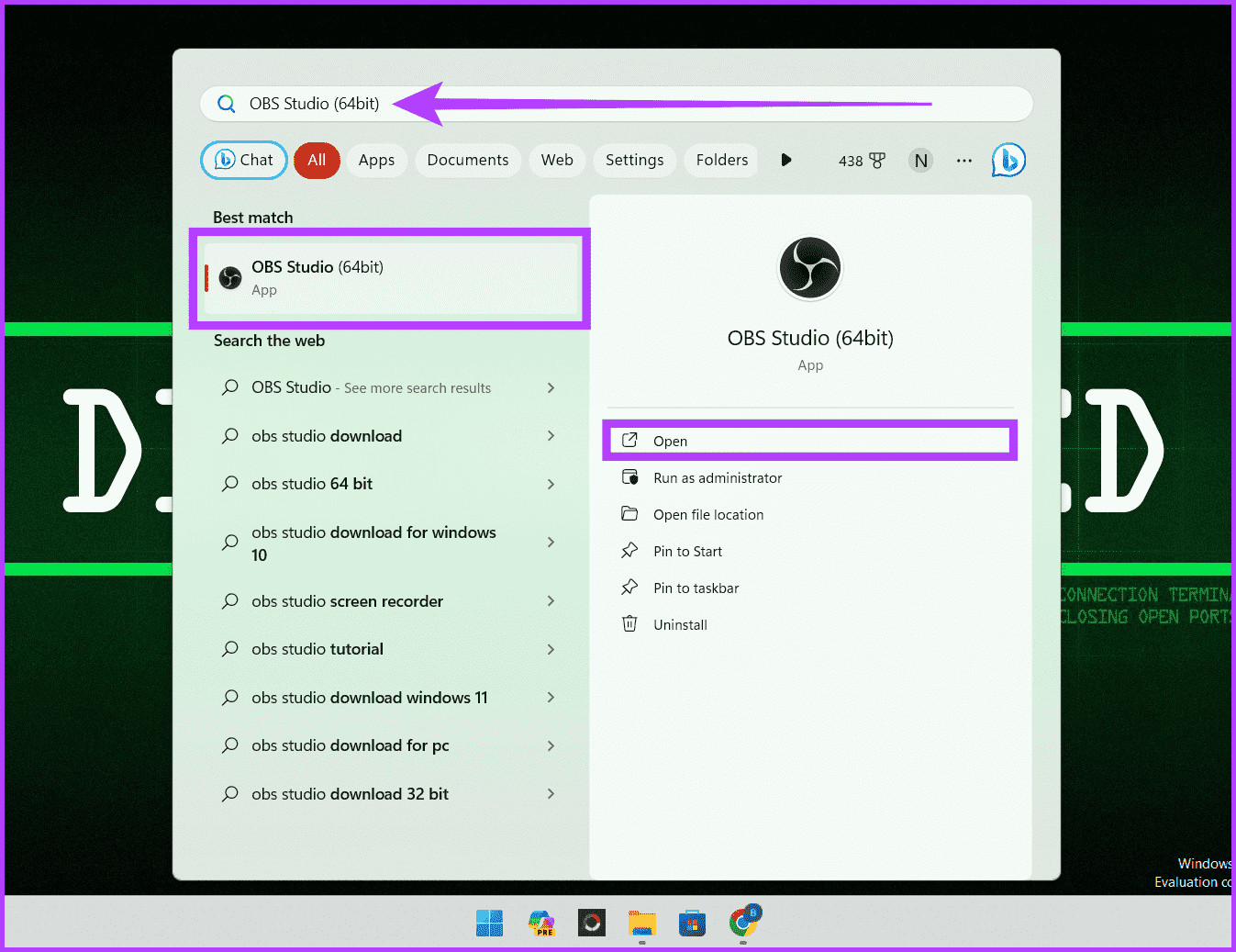 Launch-OBS-Studio 3 طرق لتسجيل الصوت على Windows 11