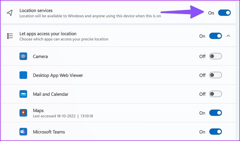 Location-is-currently-in-use-on-Windows-6 ماذا يعني موقعك قيد الاستخدام حاليًا على Windows؟