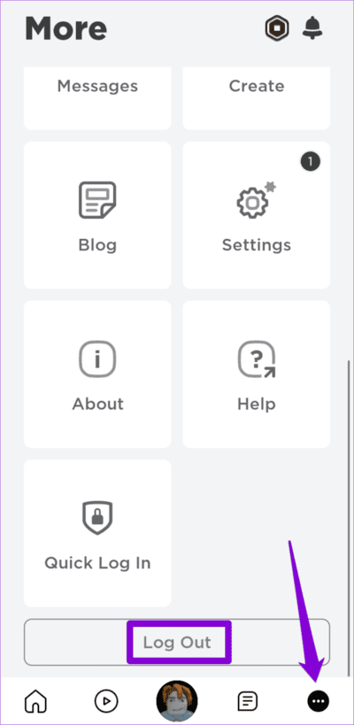 Log-Out-of-Roblox-on-Android-or-iPhone-750x1536-1 أفضل 7 إصلاحات لعدم القدرة على شراء أي شيء على Roblox