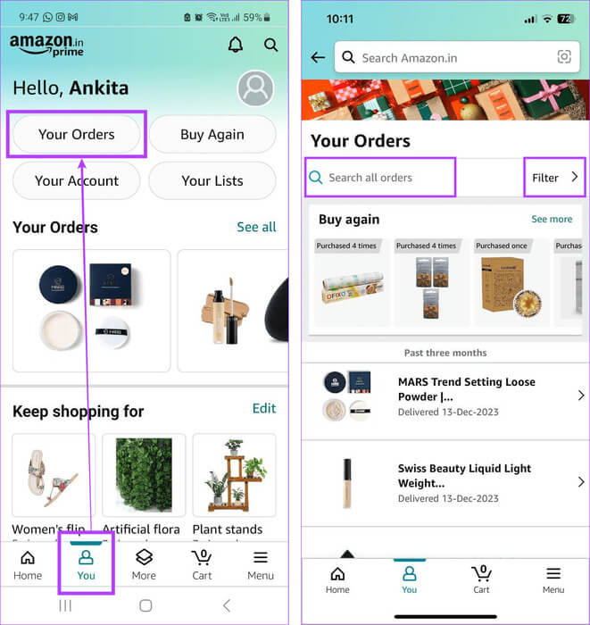 Look-for-amazon-orders كيفية العثور عن سجل طلبات Amazon وتنزيله