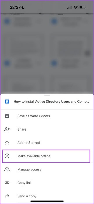 Make-Available-Offline-1 كيفية استخدام Google Docs في وضع عدم الاتصال على سطح المكتب والهاتف المحمول