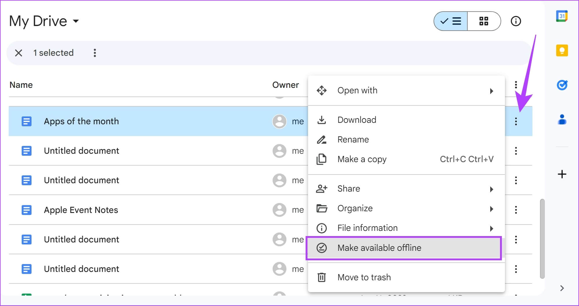 Make-Available-Offline كيفية استخدام Google Docs في وضع عدم الاتصال على سطح المكتب والهاتف المحمول