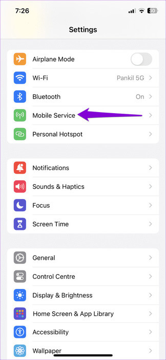 Mobile-Service-on-iPhone-474x1024-1 أفضل 6 إصلاحات لعدم تحميل الصور في تطبيق Mail على iPhone