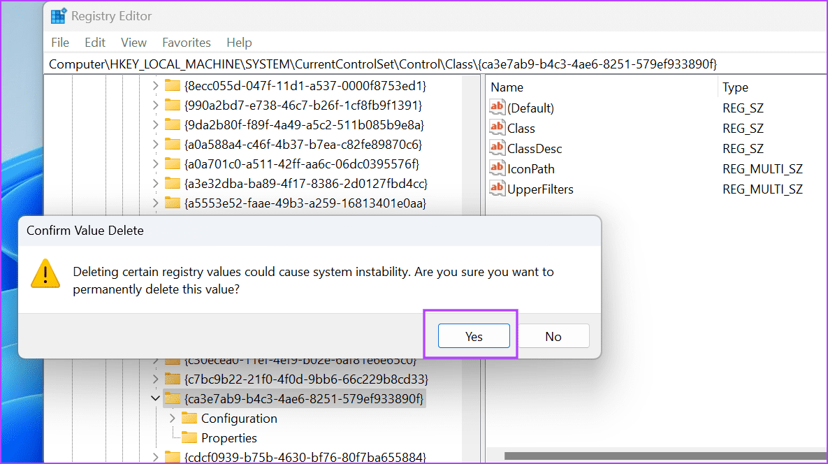 Modify-the-System-Registry-3 أفضل 8 إصلاحات لخطأ "برنامج تشغيل جهاز الرسومات" في Windows 11