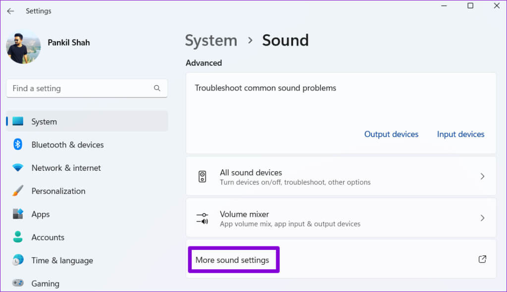 More-Sound-Settings-2-1024x590-1 أفضل 5 إصلاحات لاستمرار Discord في المطالبة بتبديل جهاز الصوت على Windows
