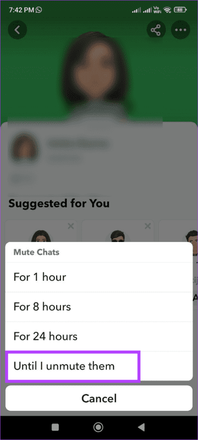 Mute-Snapchat-user كيفية إيقاف تشغيل إشعارات الكتابة على Snapchat