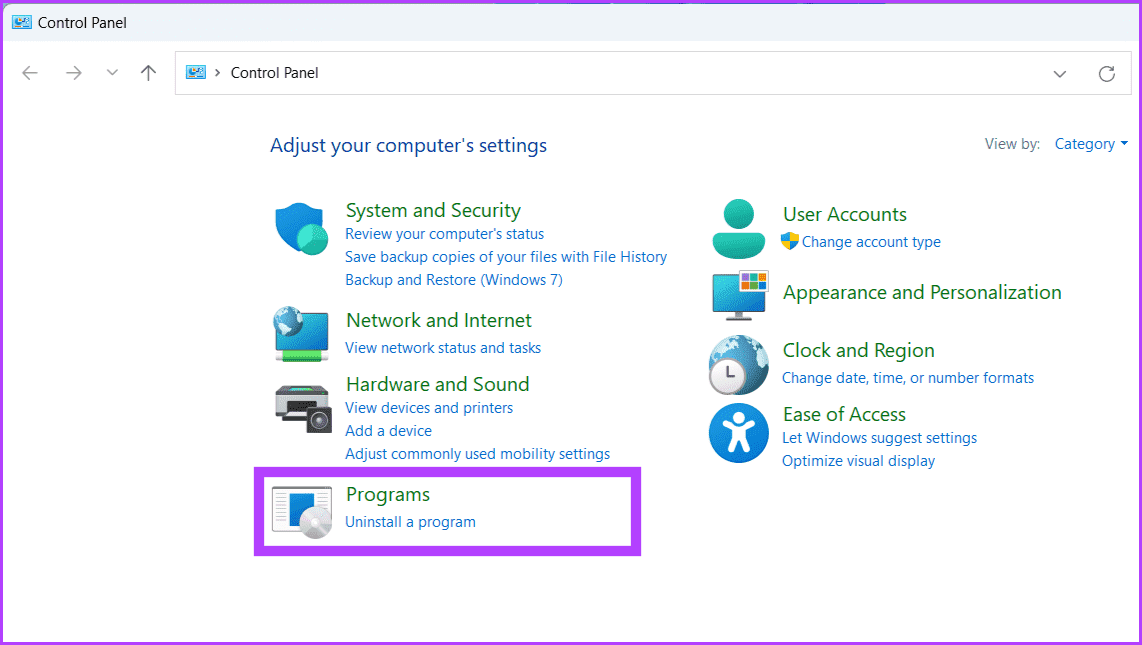 Navigate-to-Programs 7 طرق لإصلاح خطأ Java Virtual Machine Launcher على Windows