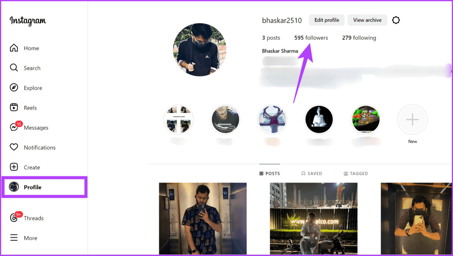 Navigate-to-the-Profile-tab-and-click-followers-1536x868-1 3 طرق لمعرفة من توقف عن متابعتك على Instagram (مع/بدون تطبيق)