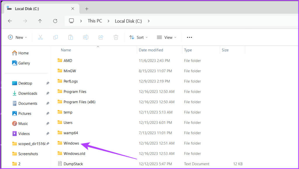 Navigate-to-the-Windows-folder-1024x578-1 كيفية تحديد موقع ملف المضيفين وتحريره على Windows