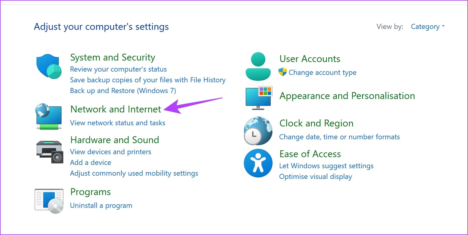 Network-and-Internet-2 كيفية التبديل إلى Google DNS على Windows وMac
