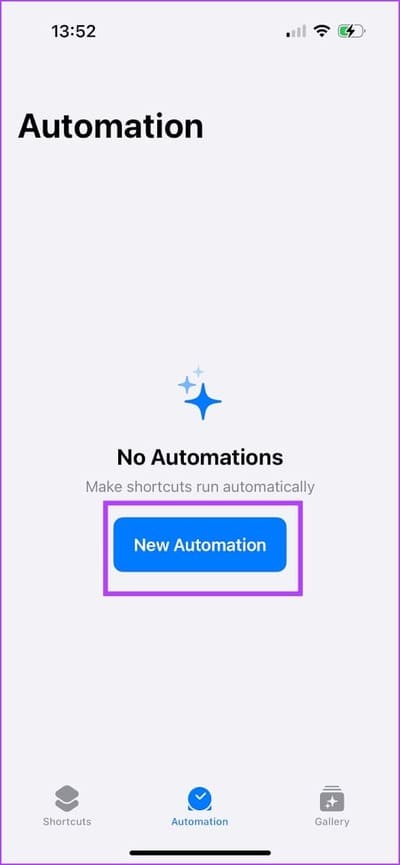 New-Automation كيفية التحقق من استخدام البيانات شهريًا أو يوميًا على iPhone