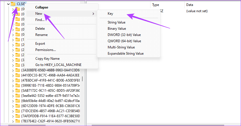 New-registry-key أفضل 7 طرق لجعل Windows 11 يبدو مثل Windows 10