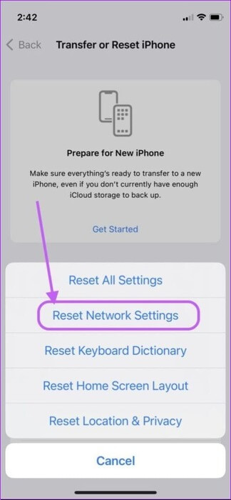 Now-Reset-Network-Settings-4-473x1024-1-474x1024-1 أفضل 9 إصلاحات لعدم عمل Bluetooth مع Discord على Android وiPhone