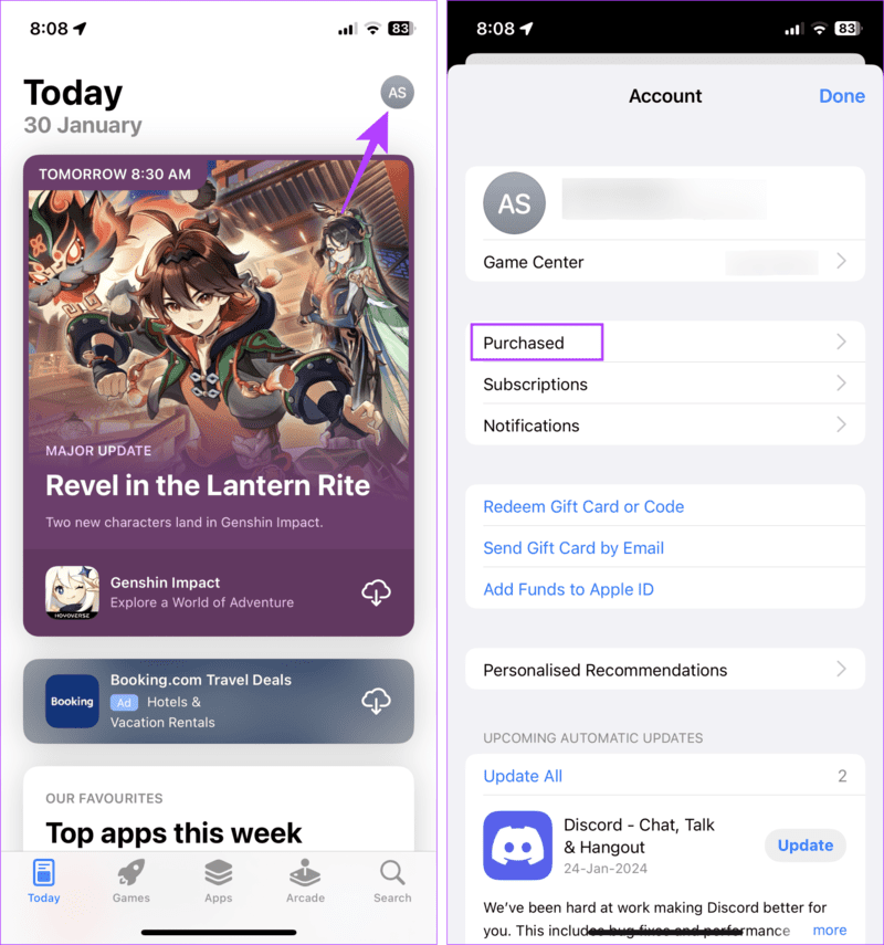 Open-App-Store-account-settings-1916x2048-1 8 طرق للعثور على التطبيقات المخفية على iPhone