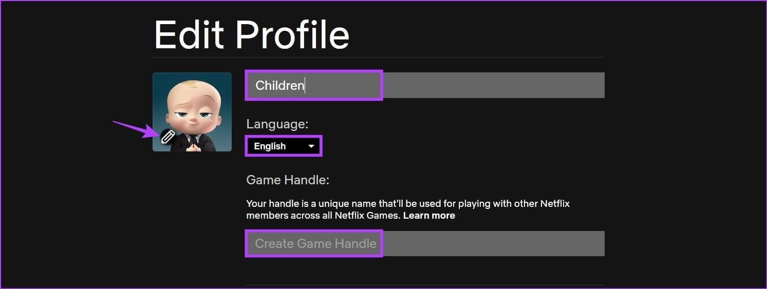 Open-Edit-Profile-page كيفية إضافة أو حذف ملف تعريف Netflix على الهاتف المحمول وسطح المكتب