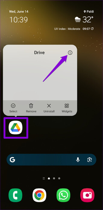 Open-Google-Drive-App-Info-500x1024-1 أفضل 9 إصلاحات لخطأ عدم وجود اتصال في Google Drive على Android وiPhone