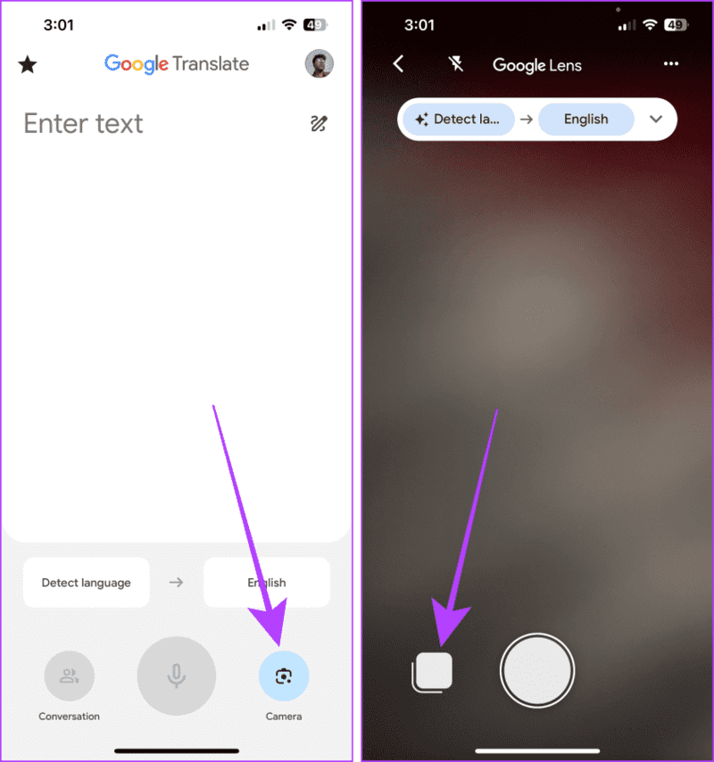 Open-Google-Translate-Camera كيفية استخدام تطبيق Google Translate على iPhone