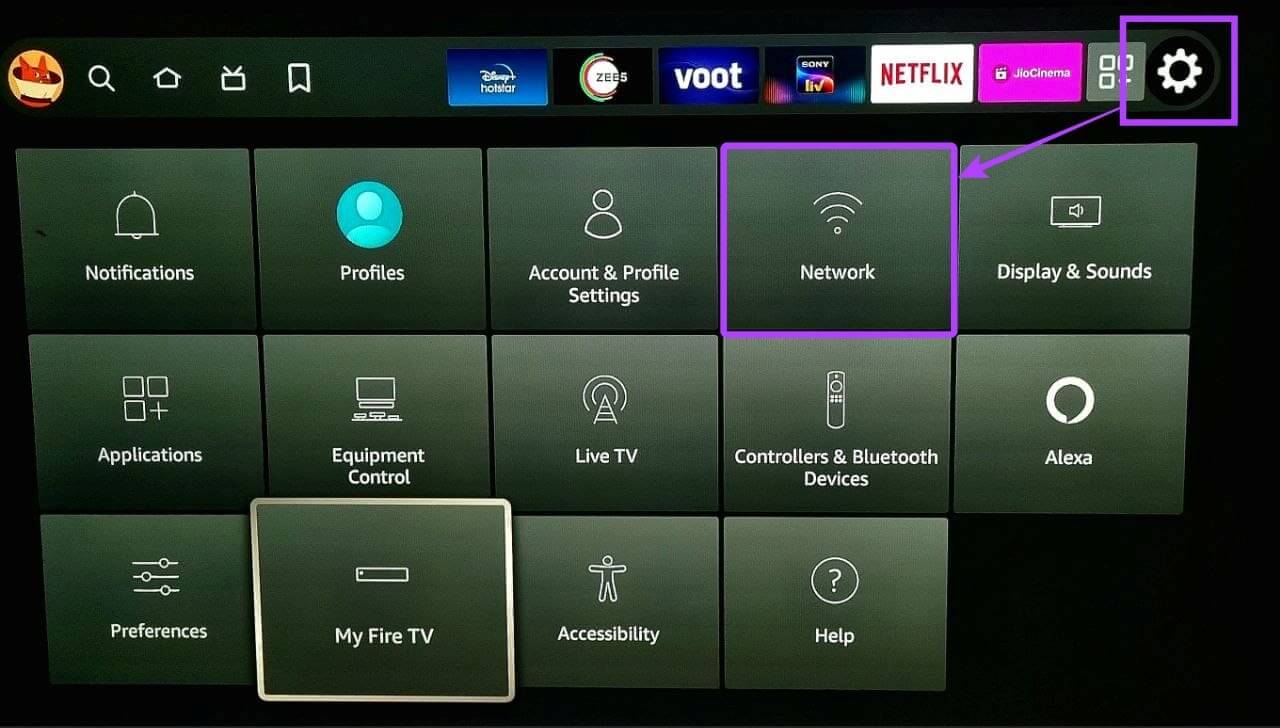 Open-Network-settings-1 8 طرق لإصلاح مشكلة توقف Fire TV Stick عند التحديث