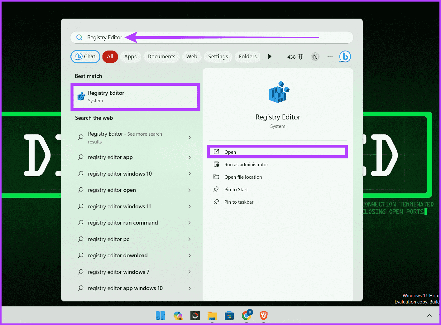 Open-Registry-Editor-7 كيفية إخفاء الملفات والمجلدات في Windows 11