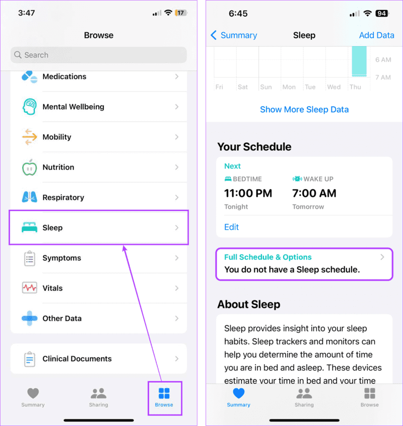 Open-Schedule-options 11 طريقة لإصلاح مشكلة عمل الإنذار بدون صوت على iPhone