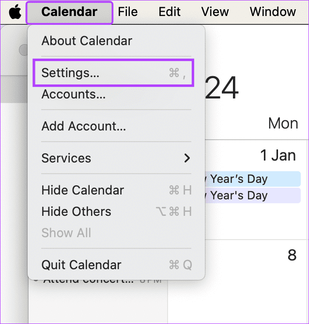 Open-Settings-Mac كيفية إضافة ورؤية أعياد الميلاد على تقويم iPhone