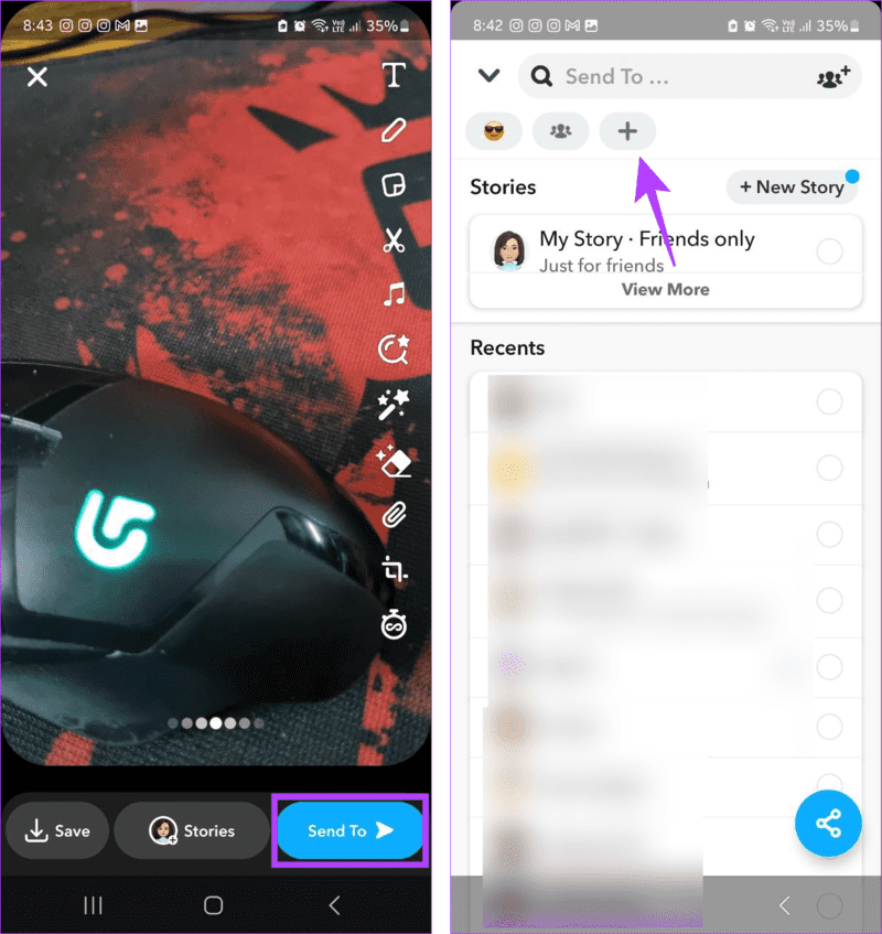 Open-Shortcut-settings كيفية إرسال Snap للجميع مرة واحدة على Snapchat