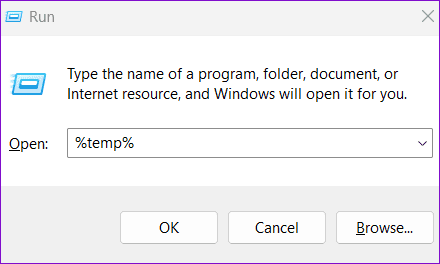 Open-Temp-Folder-on-Windows-1 أفضل 6 إصلاحات لعدم عمل أداة تثبيت Roblox على Windows
