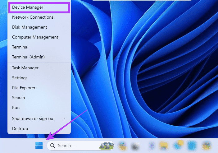 Open-Windows-device-manager أفضل 5 إصلاحات للخطأ الداخلي في جدولة الفيديو VIDEO_SCHEDULER_INTERNAL على Windows 11