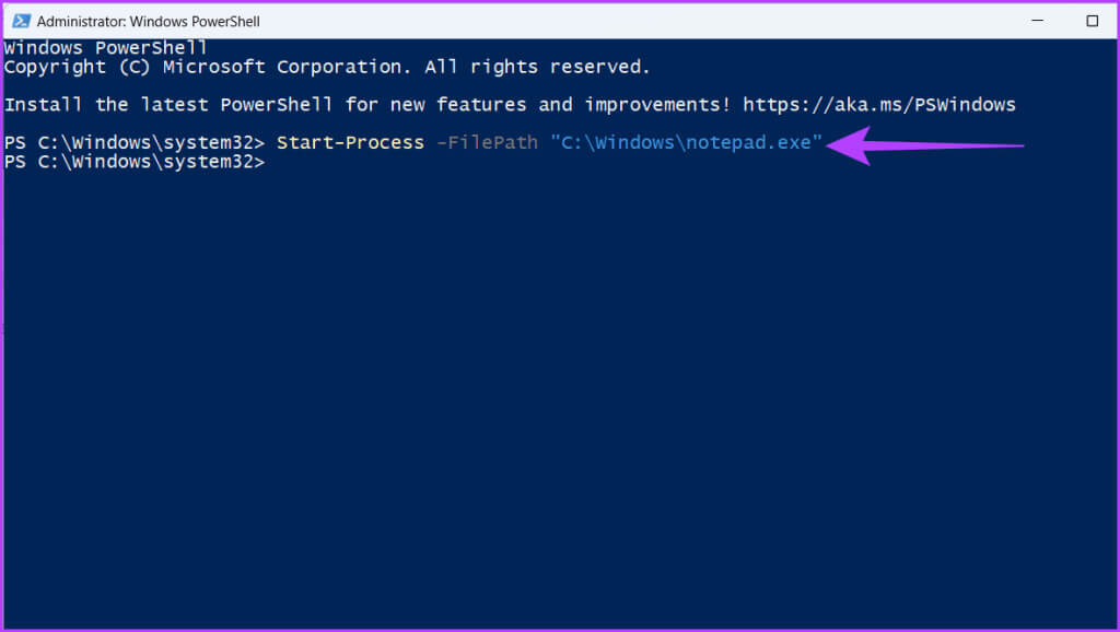 Open-an-EXE-file-using-Start-Process-1024x578-1 5 طرق لتشغيل الملفات التنفيذية (EXE) من PowerShell