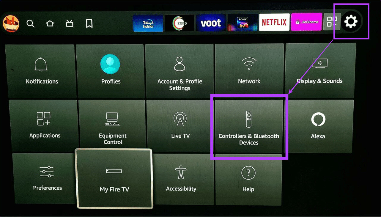 Open-controller-settings كيفية تحديث برامج وتطبيقات Fire TV Stick