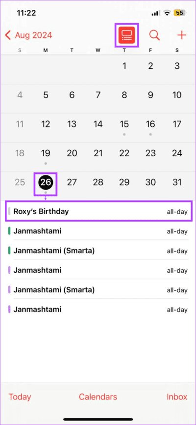Open-event-in-calendar-app كيفية إضافة ورؤية أعياد الميلاد على تقويم iPhone