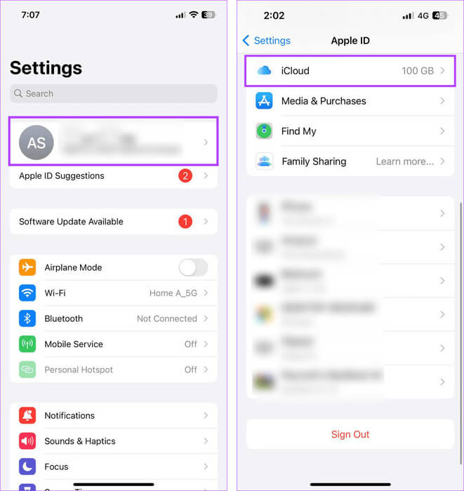 Open-iCloud-settings-2 9 طرق لمنع ظهور سجل المكالمات على جهاز iPhone آخر