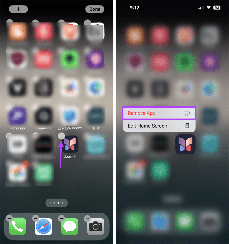 Open-jiggle-mode-1916x2048-1 6 طرق لإصلاح فقدان أو عدم عمل تطبيق Journal على iOS 17