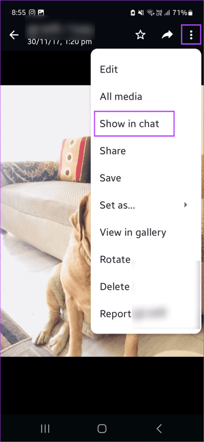 Open-media-in-chat كيفية رؤية الرسالة الأولى على WhatsApp دون الحاجة إلى التمرير