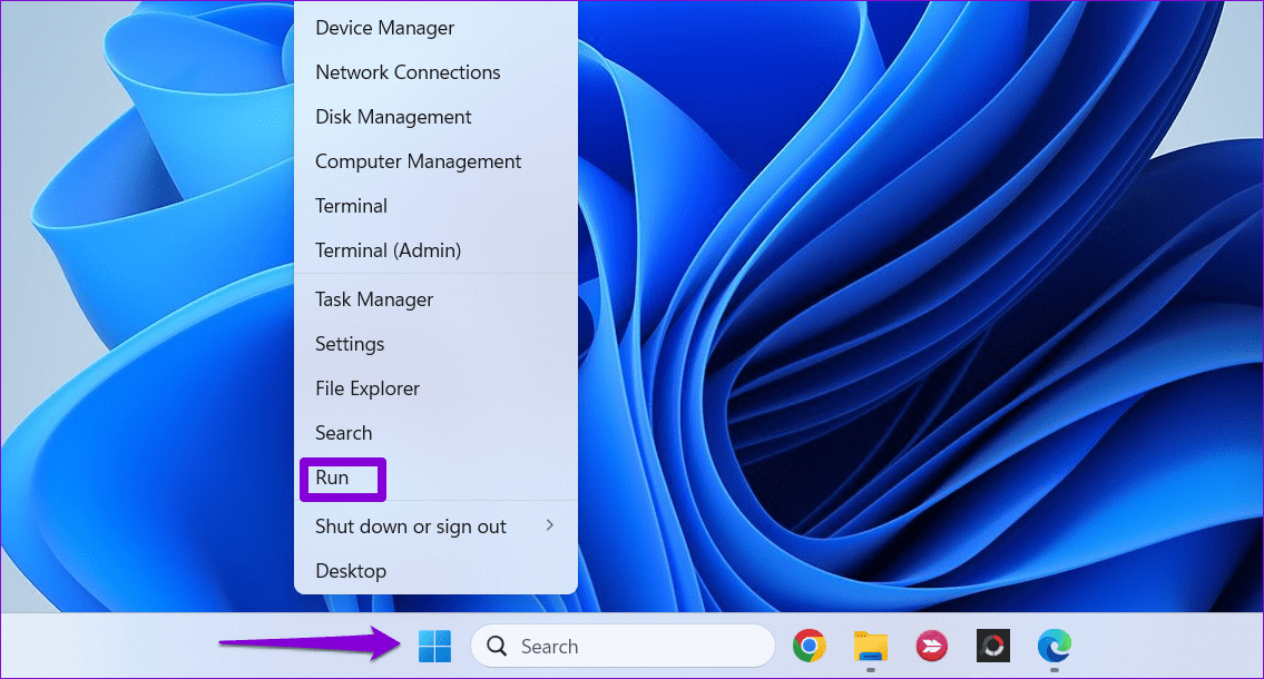 Open-the-Run-Dialog-Box أفضل 6 إصلاحات لعدم عمل أداة تثبيت Roblox على Windows
